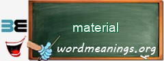 WordMeaning blackboard for material